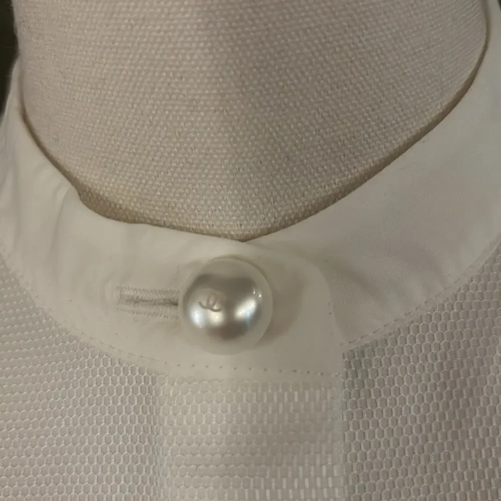 Chanel white blouse, S